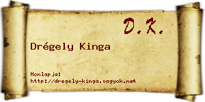 Drégely Kinga névjegykártya